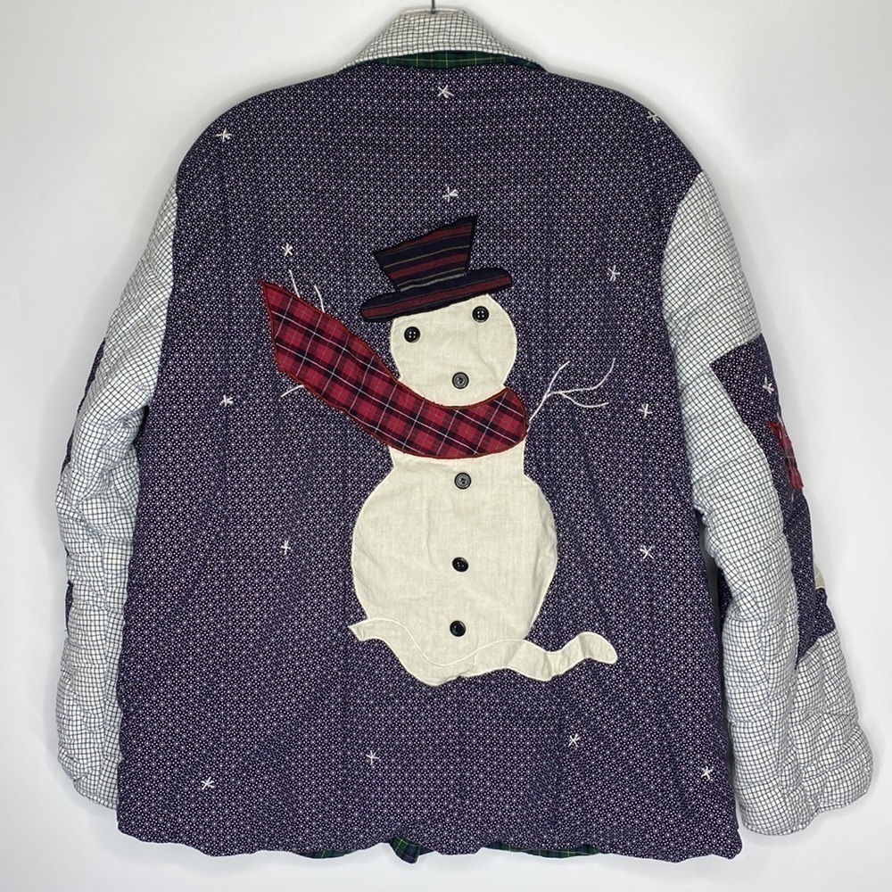 Vintage Patch Magic Snowman Reversible Jacket Coa… - image 2